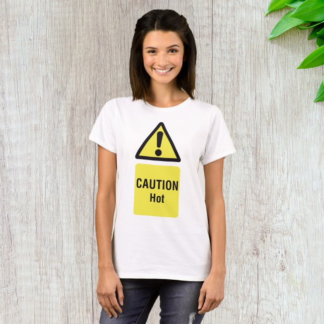 Camiseta Segurança de Sinal de Quente Amarelo Negrito (Criador carregado)