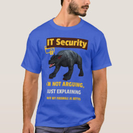 Camiseta Segurança de TI Divertida Explicando Humor de Tecn