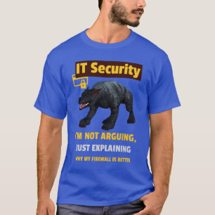 Camiseta Segurança de TI Divertida Explicando Humor de Tecn