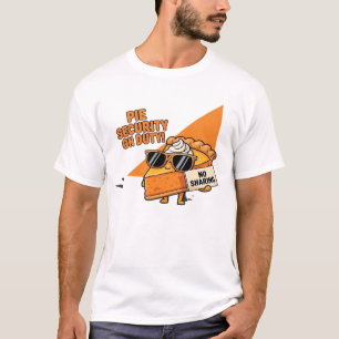 Camiseta Segurança de Torta de Abóbora Engraçado Dia de Açã
