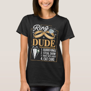 Camiseta Segurança do Anel Festa de Casamento Divertido Por