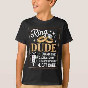 Camiseta Segurança do Anel Festa de Casamento Engraçado Por