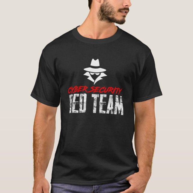 Camiseta Segurança do Cyber Security Red Team Segurança e P (Frente)