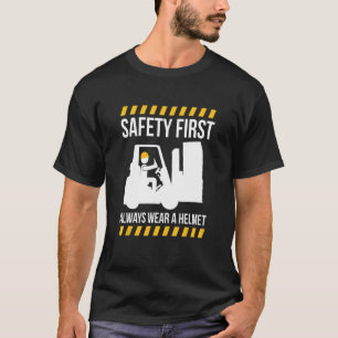 Camiseta Segurança em Primeiro Lugar Sempre Use Capacete Mo