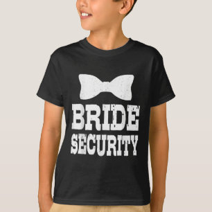 Camiseta Segurança Noiva Solteira Engraçado Crianças Casame