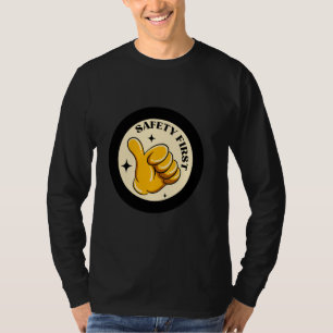 Camiseta Segurança Primeiro Engraçado Presente na Campanha
