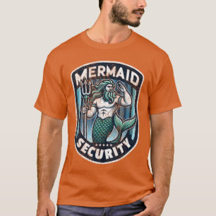 Camiseta Segurança Sereia Pai Nadando Pai Nadador Mãe