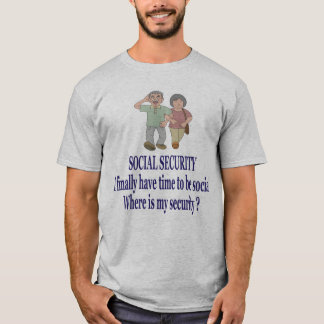 Camiseta SEGURANÇA SOCIAL. Obteve meu social. Onde está a