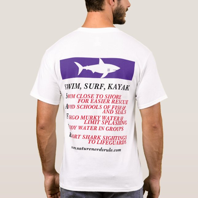 Camiseta Segurança Truro do tubarão de Cape Cod (Verso)
