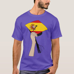 Camiseta Segurando a Espanha Acadêmica do Boné Quadrado