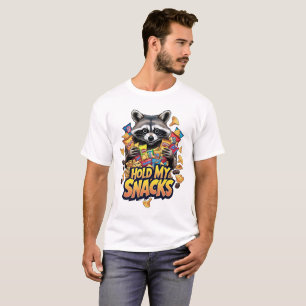 Camiseta Segure meus peitos - Engraçado Presente de Raccoon