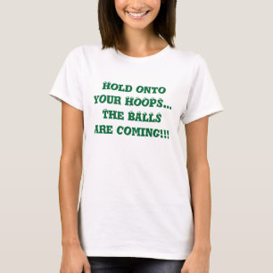 Camiseta Segure-Se No Seu Hoops Basquete, Jogando Olhos Div