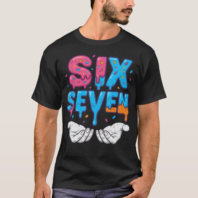 Camiseta Segure Seis Sete Sorvete Drip 6 7 6-7 (Frente)