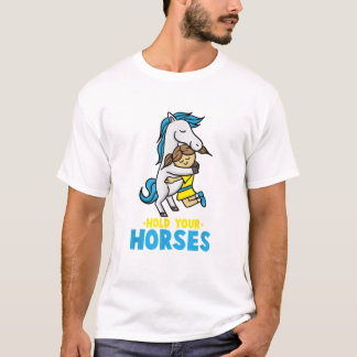 Camiseta Segure seus cavalos Tshirt Cavalos Presentes para