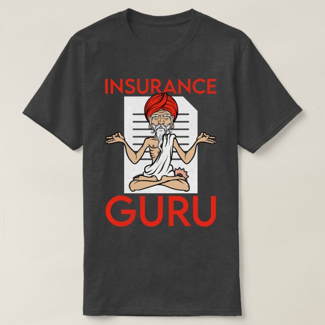 Camiseta Seguros de Guru Broker de Seguros de Conselheiro F (Frente do Design)