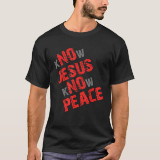 Camiseta Sei que Jesus sabe paz, Jesus, não, não, cristão.
