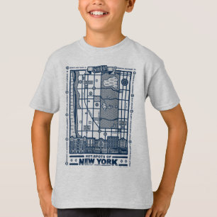 Camiseta Seinfeld Hot Spots of New York Map