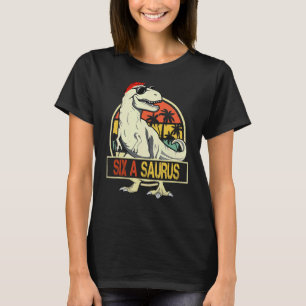 Camiseta Seis A Saurus Rex Dinossaur 6 A Saurus Mads