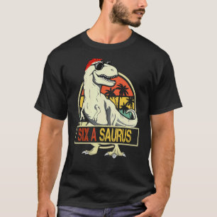 Camiseta Seis A Saurus Rex Dinossaur 6 A Saurus Mads