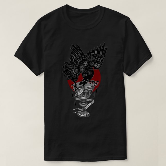 Camiseta Seis corvos não se lamentam nem funerais (Frente do Design)