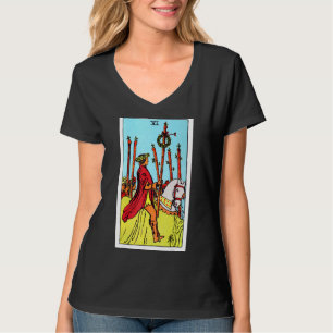Camiseta Seis de Wands Vintage Tarot Card Rider Waite Deck