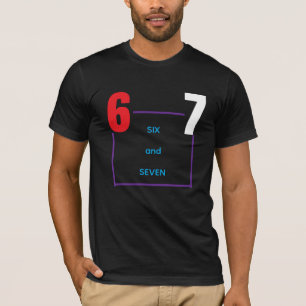 Camiseta Seis e Sete – Design de Números Minimalista Modern