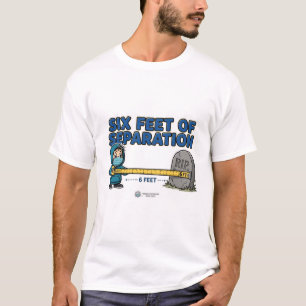 Camiseta SEIS PÉS DE SEPARAÇÃO — Funeral Trabalhador Divert