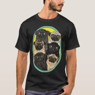 Camiseta Seis Pugs por FivePugs