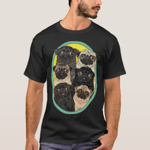 Camiseta Seis Pugs por FivePugs