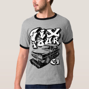 Camiseta Seis quatro (preto do vintage)