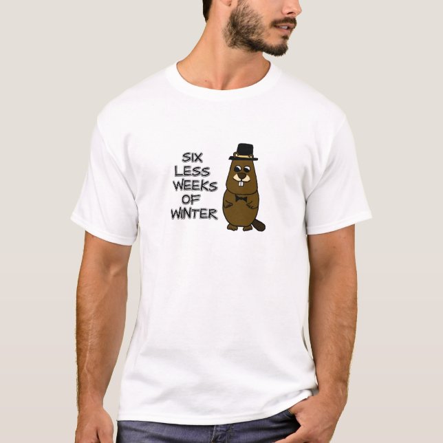 Camiseta Seis semanas a menos de inverno (Frente)