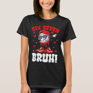 Camiseta Seis Sete 67 Bruh 6 7 Meme Dia dos Namorados Beise