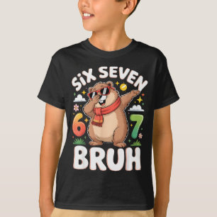 Camiseta Seis Sete 67 Cara Serelepe Dançando Meme Engraçado
