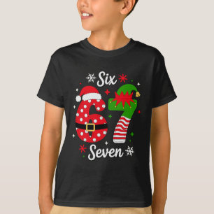 Camiseta Seis Sete 67 Meme 6 7 Papai Noel Roupas de Natal p