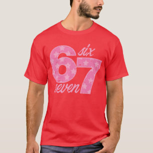 Camiseta Seis Sete 67 Meme Meme Engraçado 6 7 Roupa Infanti
