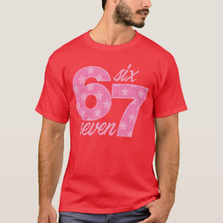 Camiseta Seis Sete 67 Meme Meme Engraçado 6 7 Roupa Infanti