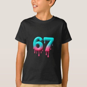 Camiseta Seis Sete 67 Meme Para Crianças e Adultos da Geraç