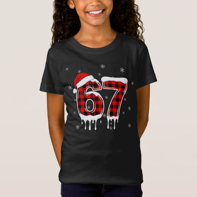 Camiseta Seis Sete 6 7 Meme Design Xadrez com Chapéu de Pap (Frente)