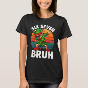 Camiseta Seis Sete 6 7 Meme Elf Dabbing Natal Feliz Bru
