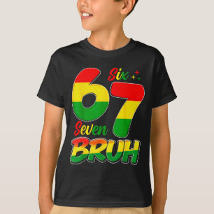 Camiseta Seis Sete 6 7 Mês da História Negra Engraçado Seis