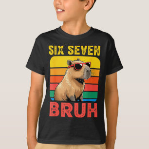 Camiseta Seis Sete Bruh 67 Capivara Vintage Engraçado Prese