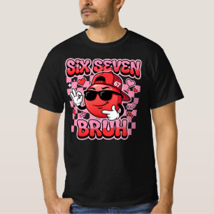 Camiseta Seis Sete Bruh 67 Meme Rosto Sorridente Divertid