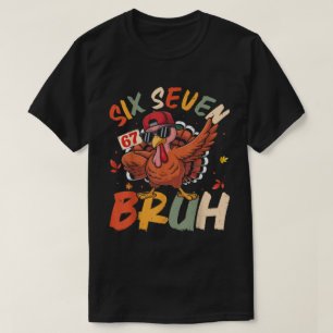 Camiseta Seis Sete Bruh Arte de Meme de Peruza Engraçada