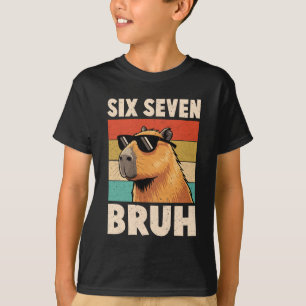 Camiseta Seis Sete Bruh Capivara Engraçado 67 6 7 Meme Cria