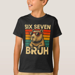 Camiseta Seis Sete Bruh Capivara Retro Vintage Engraçado 67