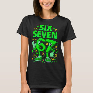 Camiseta Seis sete bruh dia de st patricks 67 meme 67 brain