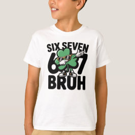 Camiseta Seis Sete Bruh Divertido Shamrock Dabbing St Patri