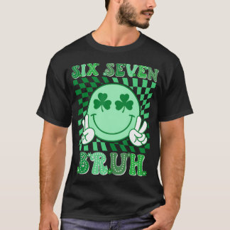 Camiseta Seis Sete Bruh Shamrock 67 Meme Dia de São Patríci
