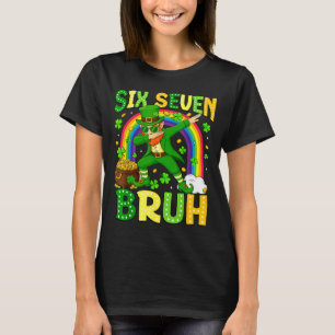 Camiseta Seis Sete Cara Dia de São Patrício Leprechaun Dabb