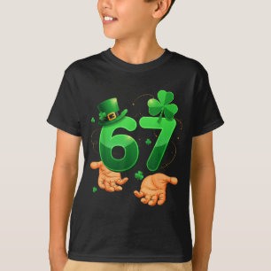 Camiseta Seis Sete Meme 67 Dia de São Patrício Trevos Homen